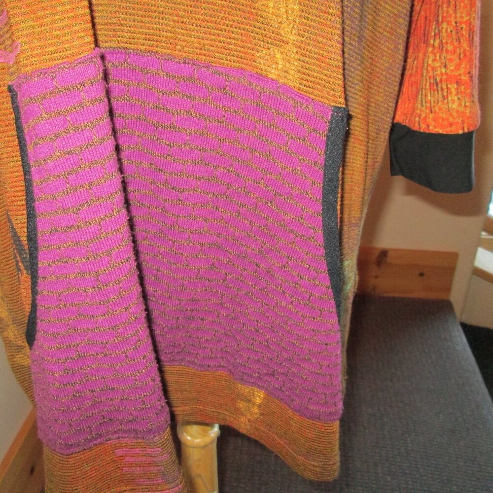 JGU Mad Lab Brown, Orange, Purple Hoodie Tunic Top and Orange Kaktus Plus Skirt - Picture 9 of 12